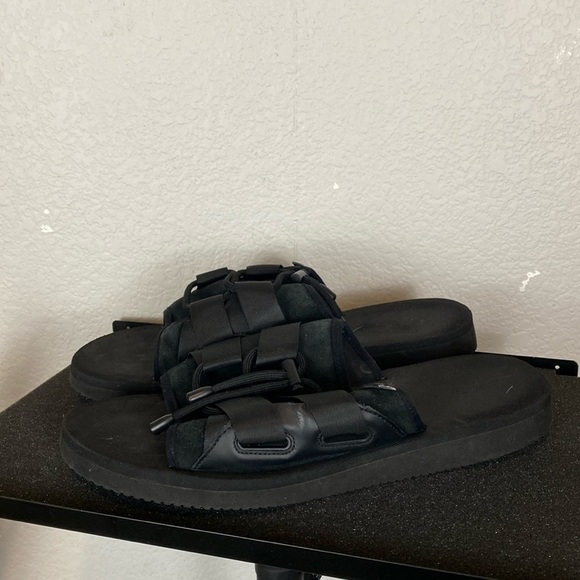 All Saints black slip on sandals main image 4